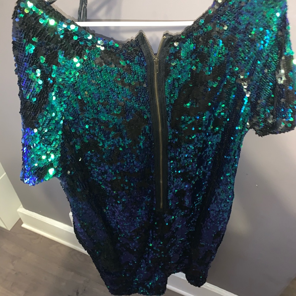 SIMPLYBE AX PLUS SEQUIN MIDI DRESS - Picture 3 of 5